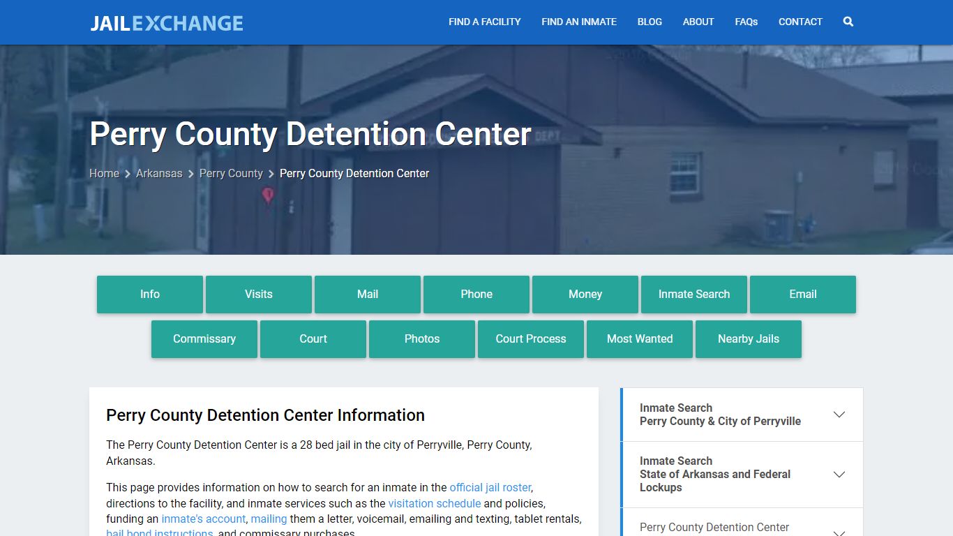 Perry County Detention Center, AR Inmate Search, Information